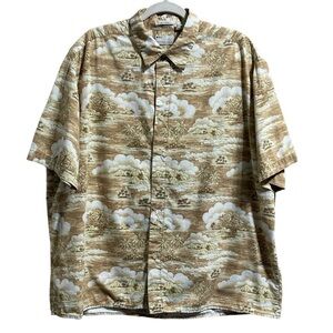 Natural Issue Men’s Tropical Hawaii Short Sleeve Button Down Size XL